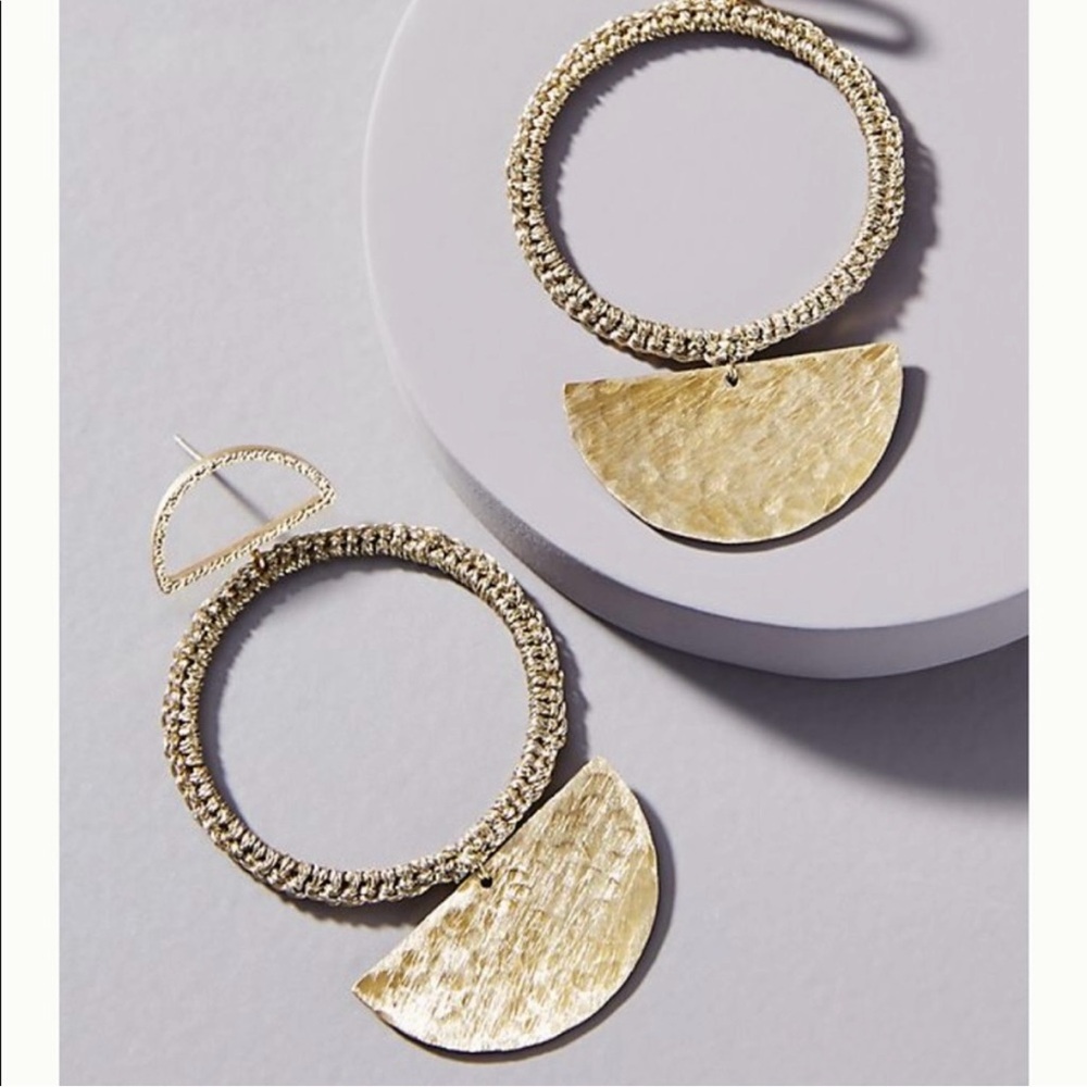 Anthropologie Caitlin Crocheted Drop Earrings - Picture 7 of 7